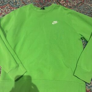 Nike Men's Vibrant Green Crewneck Sweater